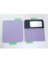 Set 2 tapa trasera o tapa bateria purpura para Samsung Galaxy Z Flip 4 SM-F721 mas cubierta camara