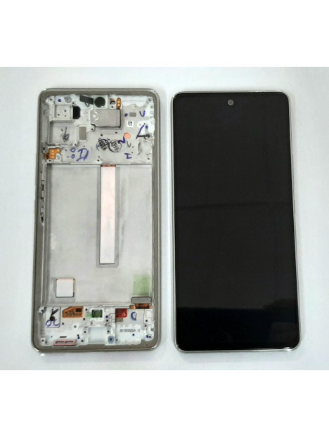 Pantalla lcd para Samsung Galaxy A53 5G SM-A536 GH82-28024B mas tactil negro mas marco blanco Service Pack