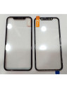 IPhone XR A2105 A2108 cristal negro + marco negro + lamina oca