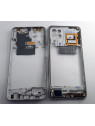 Carcasa trasera o marco plata para Samsung Galaxy M32 SM-M325F 2021 calidad premium