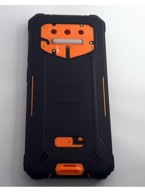 Carcasa trasera o tapa trasera negra naranja para Oukitel WP23