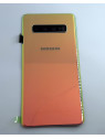 Tapa trasera o tapa bateria plata para Samsung Galaxy S10 SM-G973F GH82-18378G Service Pack