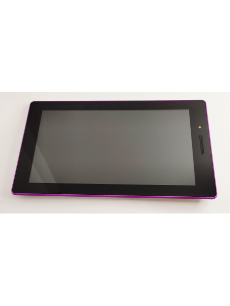 Pantalla lcd para Lenovo Tab 3 710f mas tactil negro mas marco purpura calidad premium