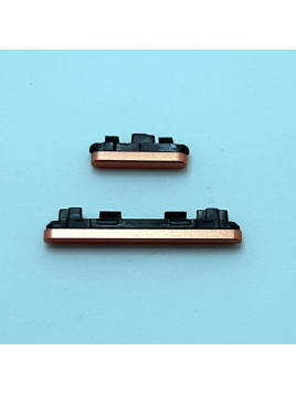 Set 2 botones naranjas para Google Pixel 7A calidad premium