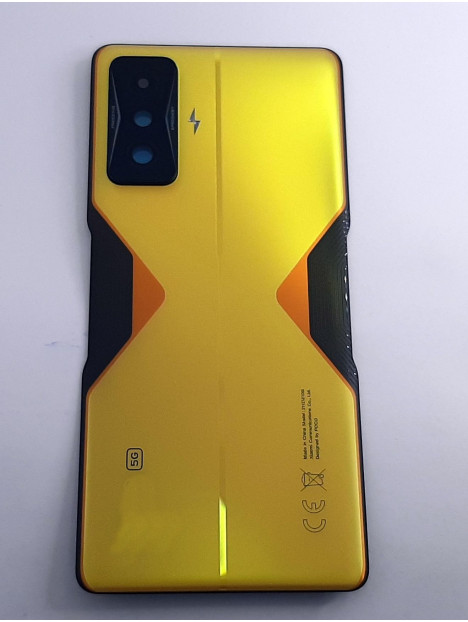 Tapa trasera o tapa bateria amarilla para Xiaomi Poco F4 GT mas cubierta camara