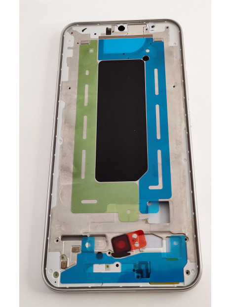 Carcasa central o marco plata para Samsung Galaxy A34 5G SM-A346 GH82-31312B Service Pack