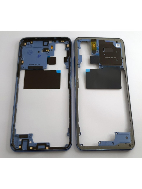 Carcasa central o marco azul para Xiaomi Poco M5s calidad premium
