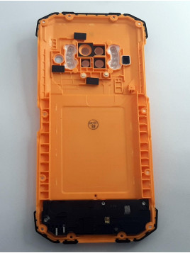 Carcasa trasera o tapa trasera negra naranja para Doogee S96 GT