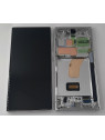 Pantalla lcd para Samsung Galaxy S23 Ultra SM-S918 mas tactil negro mas marco azul claro Service Pack GH82-30465G G