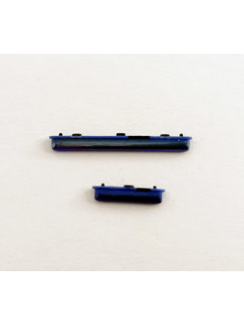 Set 2 botones azules para Samsung Galaxy A41 SM-A415F SM-A415 A415F A415 calidad premium