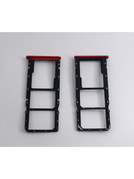 Soporte o bandeja dual sim rojo para Realme 6I RMX2040 calidad premium