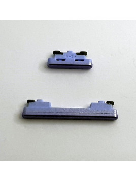 Set 2 botones purpura para Samsung Galaxy S21 FE G990B calidad premium