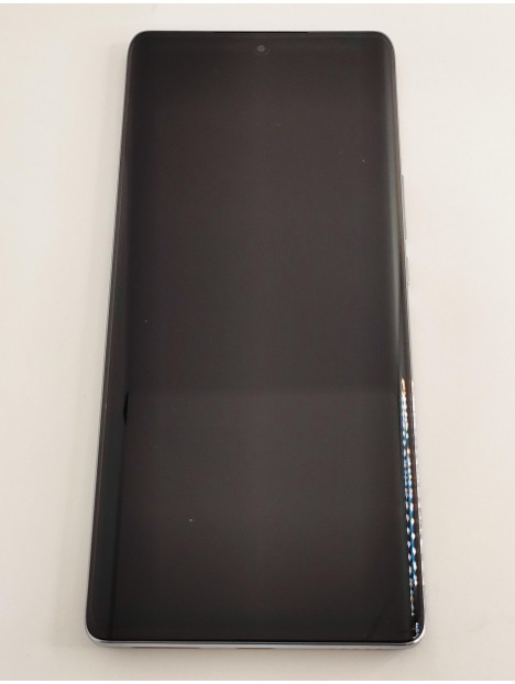 Pantalla lcd para Huawei Honor Magic 5 Lite H0235AEMW mas tactil negro mas marco plata Service Pack