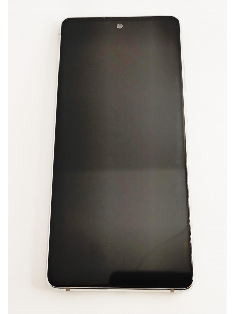 Pantalla LCD mas tactil negro para Samsung galaxy S20 FE 4G 5G SM-G780F GH82-24220B mas marco blanco service pack