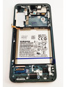 Pantalla LCD mas tactil negro para Samsung Galaxy S22 5G SM-901F GH82-27518C mas marco verde service pack