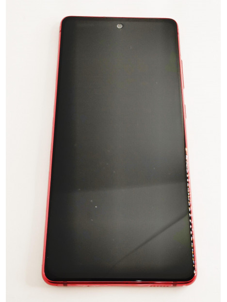 Pantalla LCD mas tactil negro Samsung Galaxy S20 FE 4G 5G SM-G780F GH82-24214E mas marco rojo SERVICE PACK