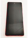Pantalla LCD mas tactil negro Samsung Galaxy S20 FE 4G 5G SM-G780F GH82-24214E mas marco rojo SERVICE PACK