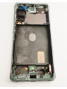 Pantalla LCD mas tactil negro para Samsung Galaxy S20 FE 4G 5G SM-G780F GH82- 24214D mas marco verde  SERVICE PACK