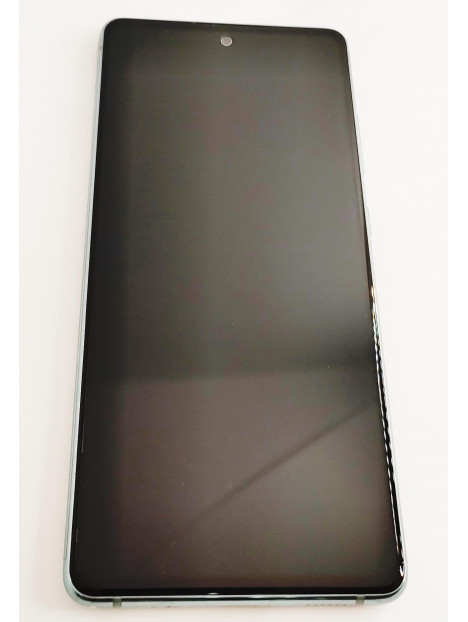 Pantalla LCD mas tactil negro para Samsung Galaxy S20 FE 4G 5G SM-G780F GH82- 24214D mas marco verde  SERVICE PACK