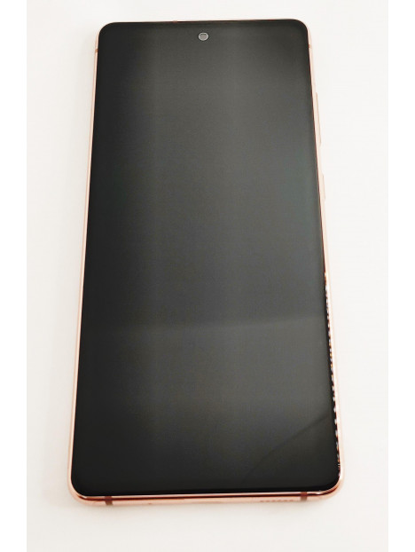 Pantalla LCD mas tactil negro para Samsung Galaxy S20 FE 4G 5G SM-G780F GH82-24214E mas marco naranja service pack