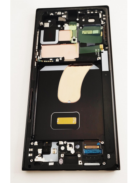 Pantalla LCD mas tactil negro para Samsung Galaxy S23 ultra 5G SM-918B GH82-30465E mas marco gris grafito Service P