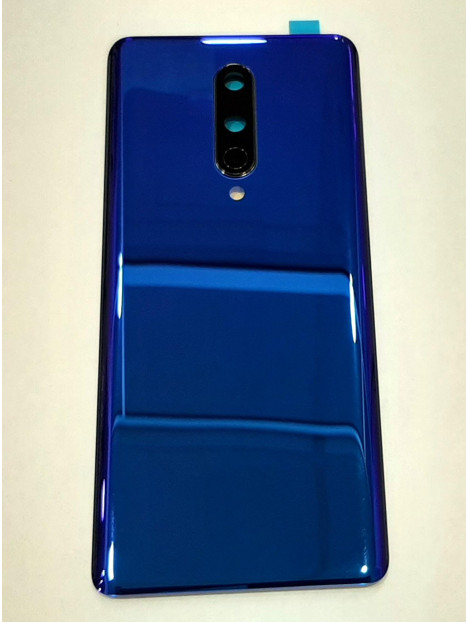 Tapa trasera o tapa de batería azul para Oneplus 8 con cubierta camara