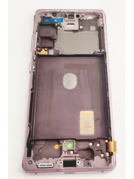 Pantalla LCD mas tactil negro para Samsung galaxy s20 FE 4g 5g SM-G780f GH82-24220C mas marco lavanda service pack