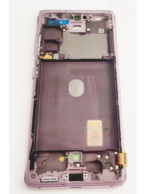 Pantalla LCD mas tactil negro para Samsung galaxy s20 FE 4g 5g SM-G780f GH82-24220C mas marco lavanda service pack