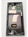 Pantalla LCD mas tactil negro para Samsung Galaxy s23 ultra SM-S918B GH82-30466C mas marco verde service pack