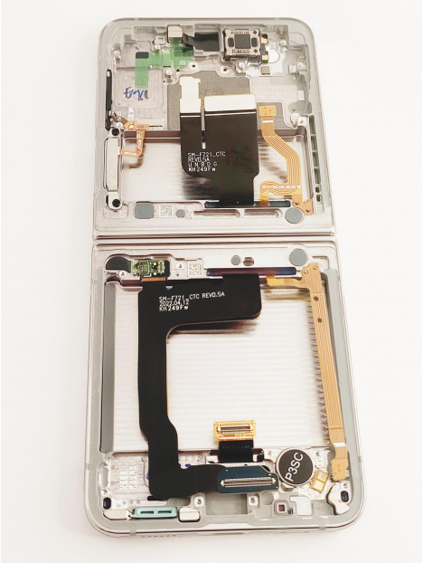 Pantalla LCD mas tactil negro para Samsung galaxy Z flip 4 SM-F721B GH82-24214A mas marco plata service pack