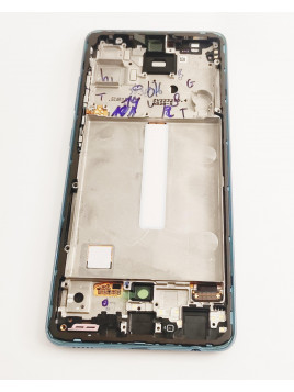 Pantalla LCD mas tactil negro para Samsung Galaxy a52 4G SM-A525F A526F GH82-25524B mas marco azul service pack