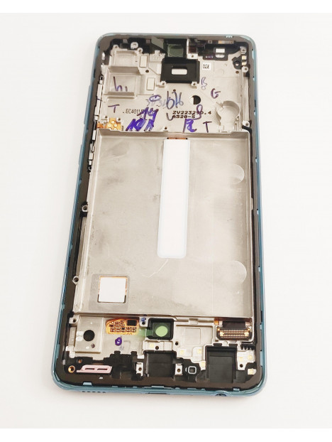 Pantalla LCD mas tactil negro para Samsung Galaxy a52 4G SM-A525F A526F GH82-25524B mas marco azul service pack