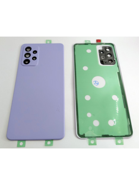 Tapa trasera o tapa bateria violeta para Samsung Galaxy A52 A525 / A52 5G A526 mas cubierta camara