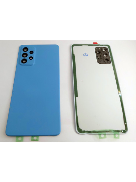 Tapa trasera o tapa bateria azul para Samsung Galaxy A72 A725F / A72 5G mas cubierta camara