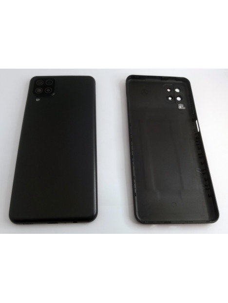 Carcasa trasera o tapa trasera negra para Samsung Galaxy A12 A125F mas cubierta camara