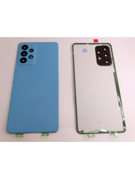 Tapa trasera o tapa bateria azul para Samsung Galaxy A53 5G A536 mas cubierta de camara