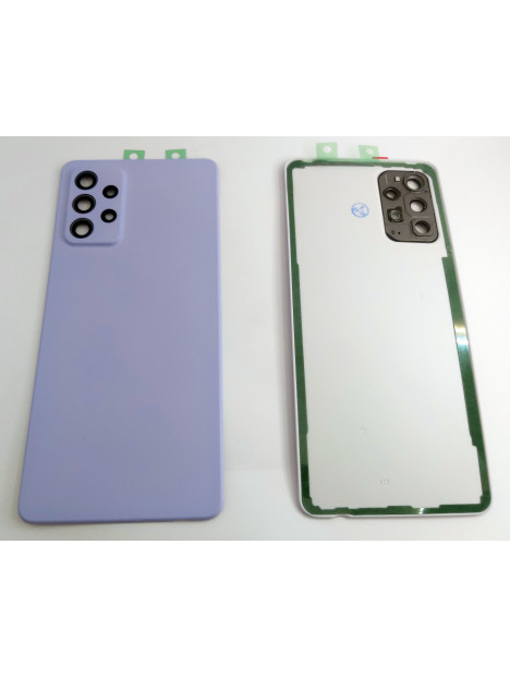 Tapa trasera o tapa bateria violeta para Samsung Galaxy A72 A725F / A72 5G mas cubierta camara