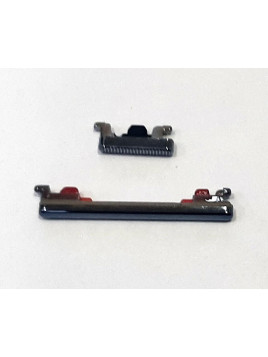 Set 2 botones grises para Motorola Moto E5 Plus XT1924 Plus E5+ E Plus 5th gen calidad premium