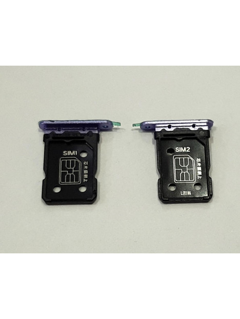 Soporte o bandeja dual sim violeta para Oppo Reno 6 5G CPH2251 calidad premium