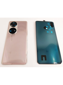 Tapa trasera o tapa bateria dorada para Huawei P50 Pro mas cristal camara