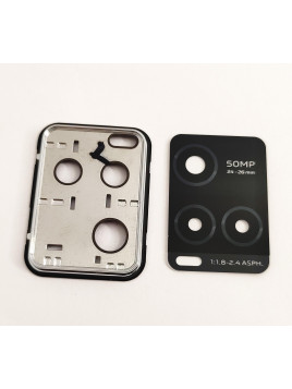 cristal camara para Vivo Y33S V2109 mas cubierta camara negra calidad premium