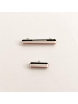 set 2 boton rosa para Samsung Galaxy S22 S901 S22 Plus S906 calidad premium