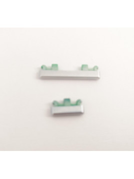 Set 2 botones plata para Samsung Galaxy Tab A7 10.4 sm-t500 sm-t505 calidad premium