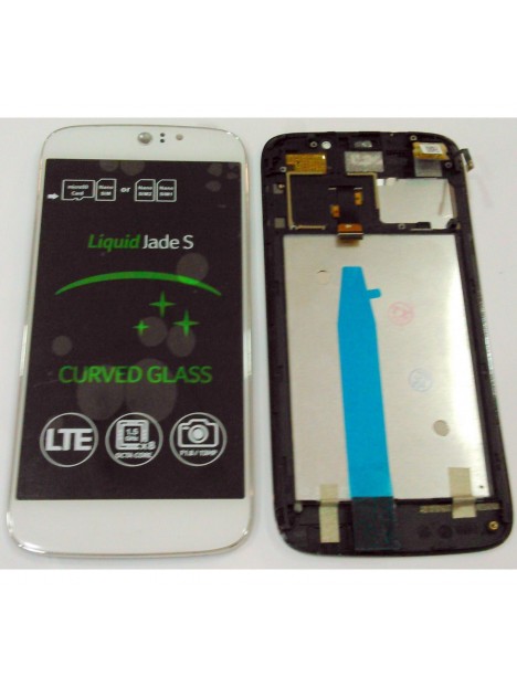Acer Liquid Jade S pantalla lcd + tactil blanco + marco premium