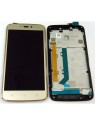 Motorola Moto C Plus xt1723 pantalla lcd + tactil dorado + marco premium