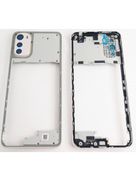 Carcasa o marco central dorada para Motorola Moto E32 XT2227 calidad premium