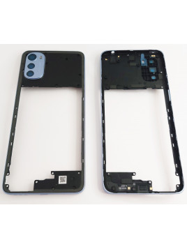 Carcasa o marco central azul para Motorola Moto E32 XT2227 calidad premium