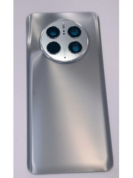 Tapa trasera o tapa bateria plata para Huawei Mate 50 Pro mas cubierta camara