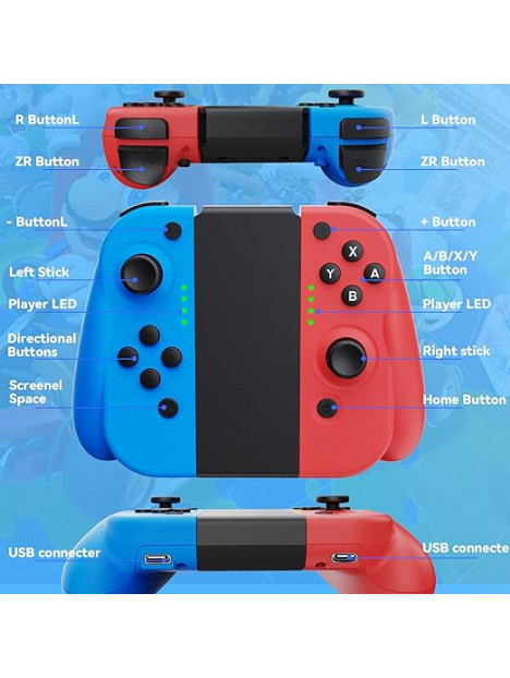 UPGRADE Mando para Switch, Mandos Switch Inalambricos para Switch/Switch  Lite/Switch OLED con Wake Up, Mando Pro Controller Mando pc con Gyro