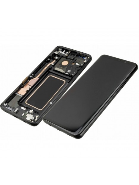 Samsung GH97-21691A Galaxy S9 PLUS SM-G965F pantalla lcd + táctil negro + marco negro premium Service Pack